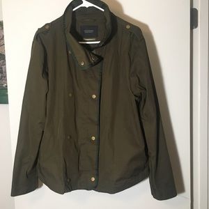 NWOT Scotch & Soda Army Green Zip Up Jacket Coat